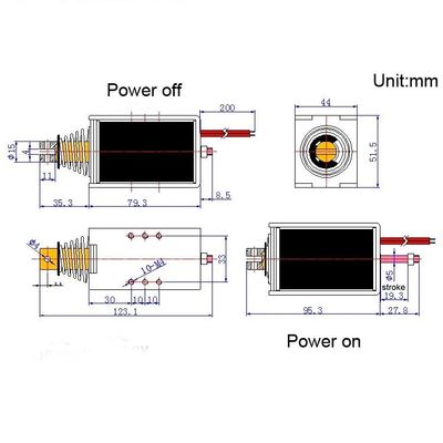 1U578 DC 12V 24V শক্তিশালী ওপেন ফ্রেম ধাক্কা টানুন 10mm স্ট্রোক সঙ্গে লিনিয়ার Solenoid
